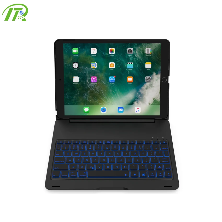 
Factory Wholesale Aluminum Alloy Folding Backlight BT Wireless Keyboard Case for iPad Air 10.5