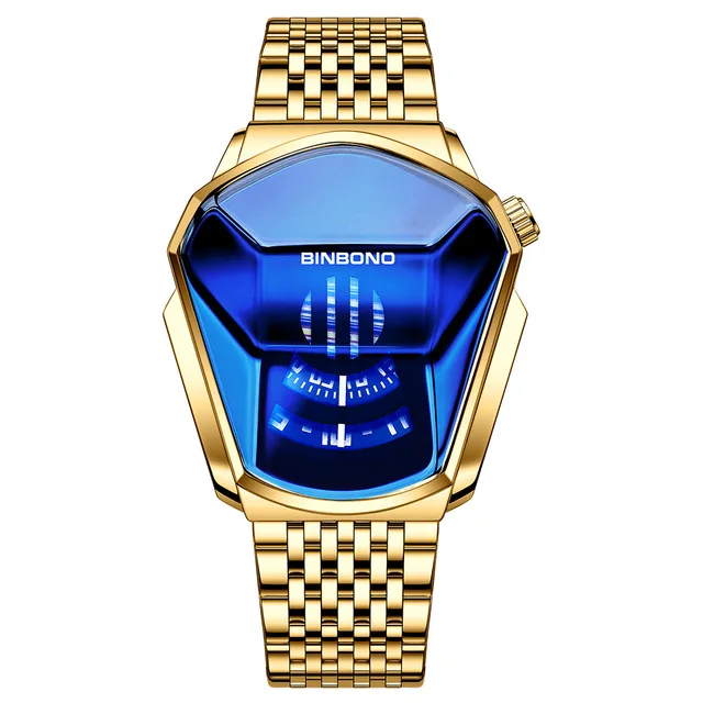 Binbond Фирменные Нержавеющей Стали montres-homm kol saati Роскошные Мужские кварцевые наручные часы для мужчин
