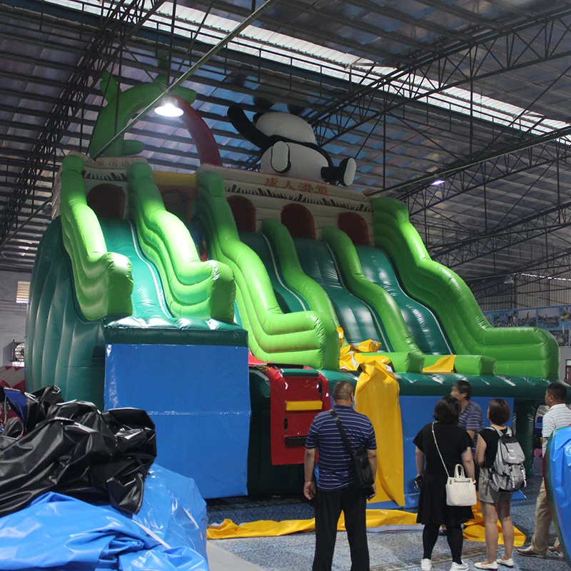 Four channel panda  inflatable water slides  inflatable commercial water park aqua park equipment giant inflatable water park