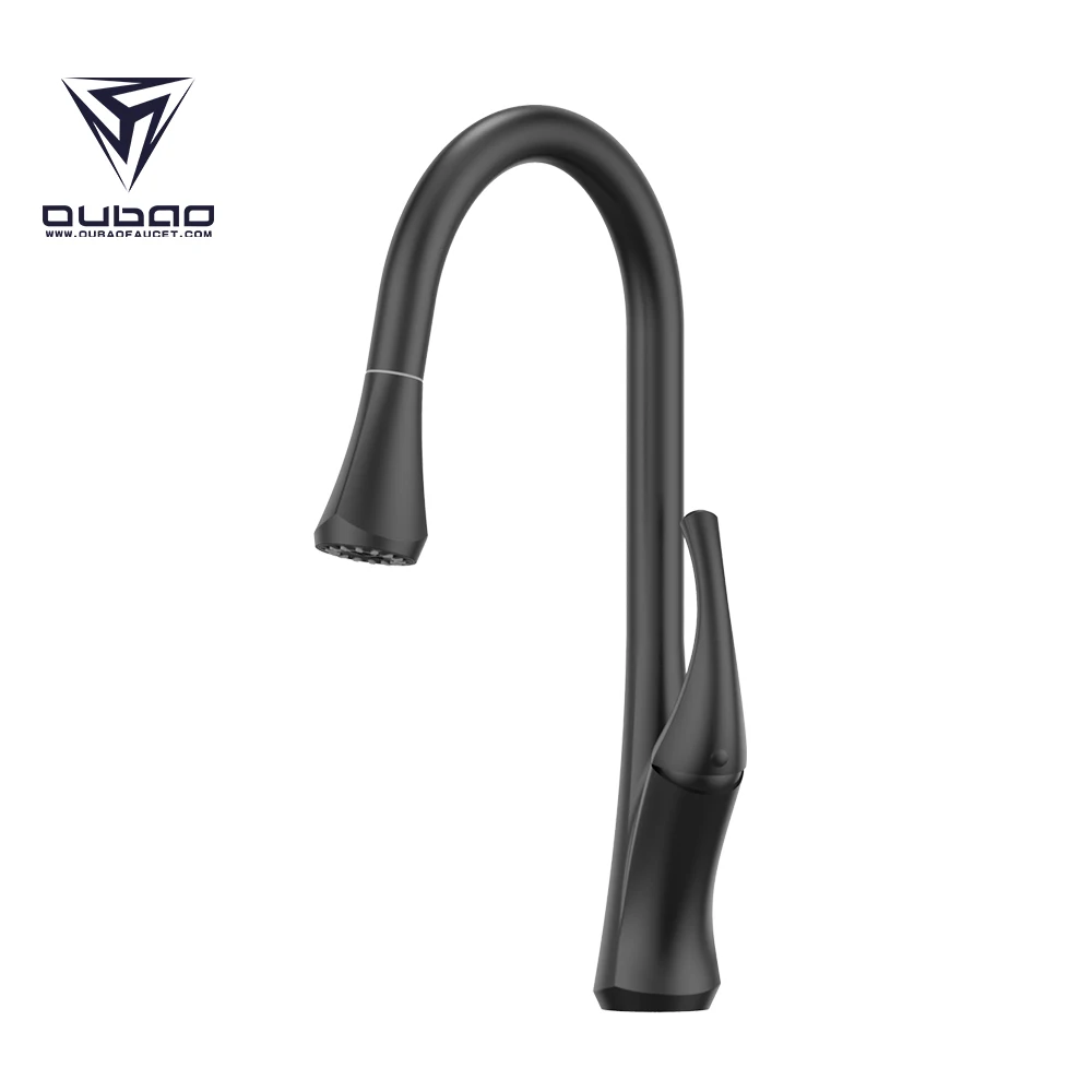 Hot Sale 3 Way Kitchen Sink Faucets Black Water Tap With Pull Down Sprayer