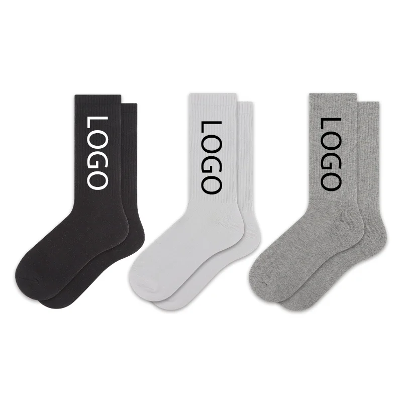 Design your own calcetines sox bamboo cotton custom made embroidery logo crew sports socks men basketball OEM customised sock