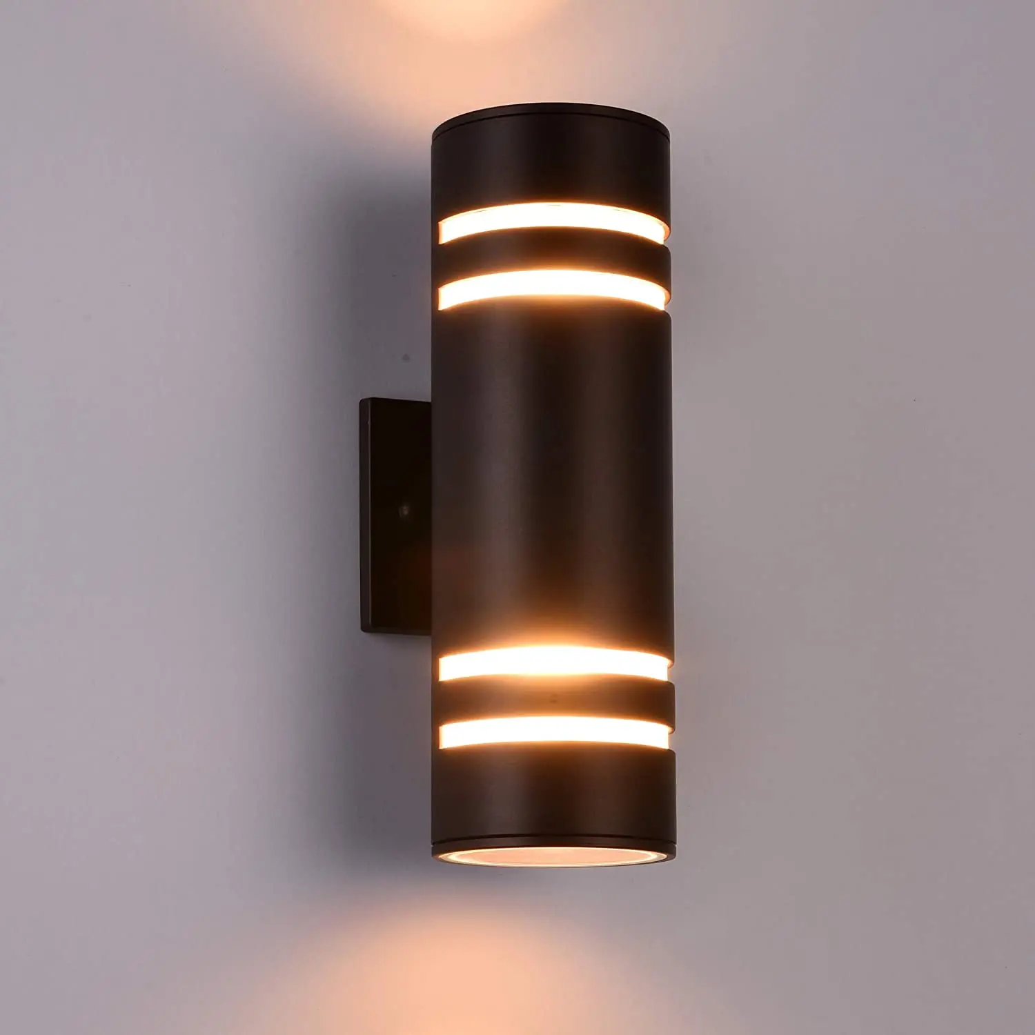outdoor wall light fixture LED porch sconce wall mount cylinder lamp led waterproof up down sensor lights