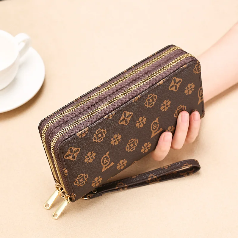 Luxury designer wallet with clutch holder credit holder large capacity PU leather purse