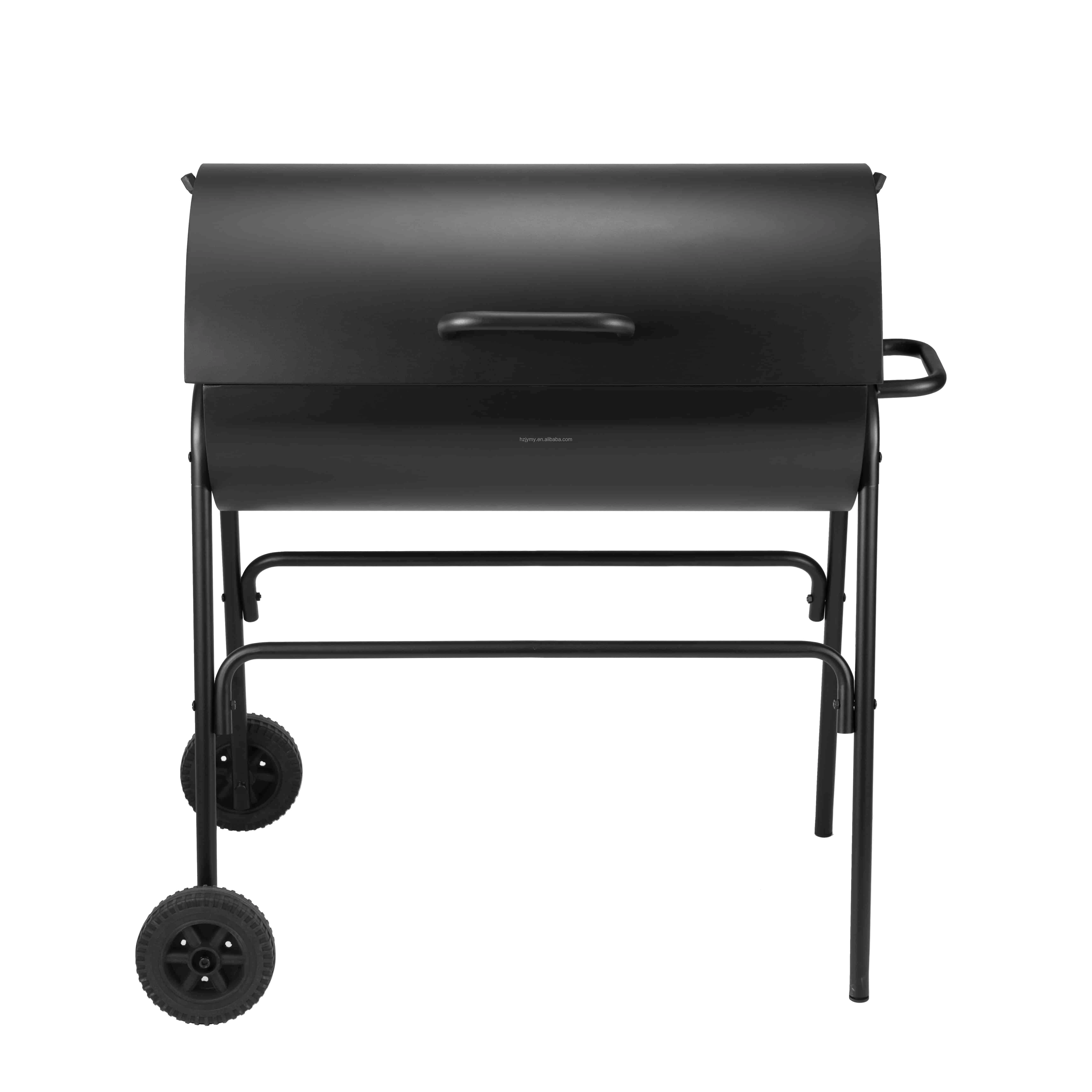 New Courtyard Garden Charcoal Grill Trolley Smoker Barbecue Griller Portable with Wheels Charcoal Bbq Grill