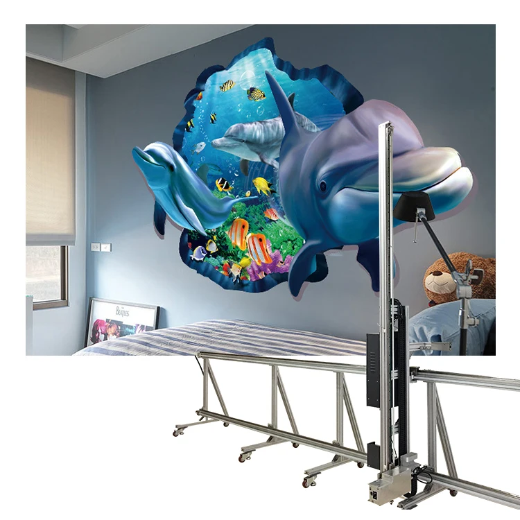 3D Effect Vertical Mural Wall Printer Direct Painting 3D Wall Printing Machine Inkjet Printer