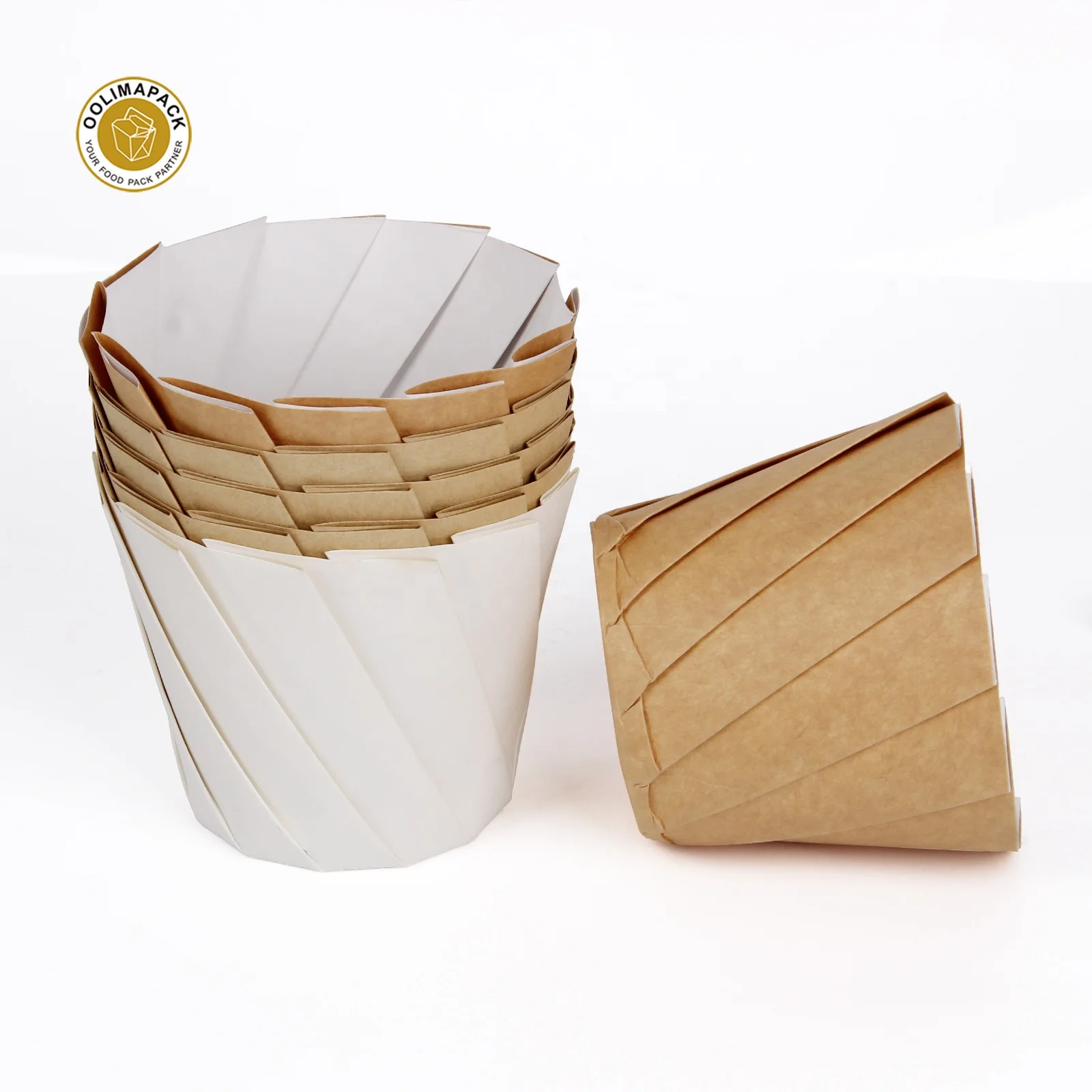 Eco-friendly take away paper salad container box baking cup cake