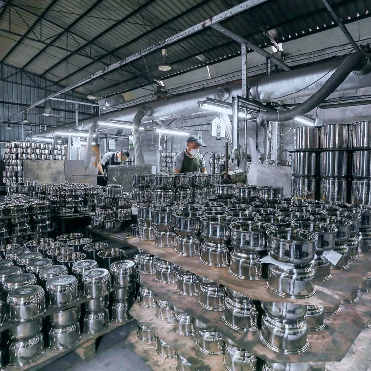 9Pcs stainless steel 430 cookware set induction pot and pan set for home kitchen cooking