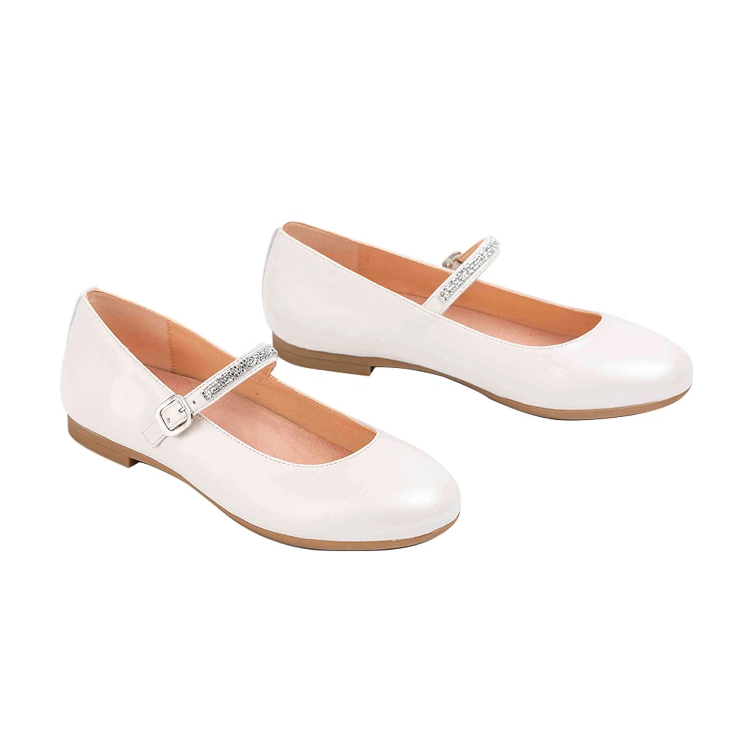 Custom OEM Wholesale Genuine Leather White Boutique Kids Beautiful Girls Mary Jane Shoes