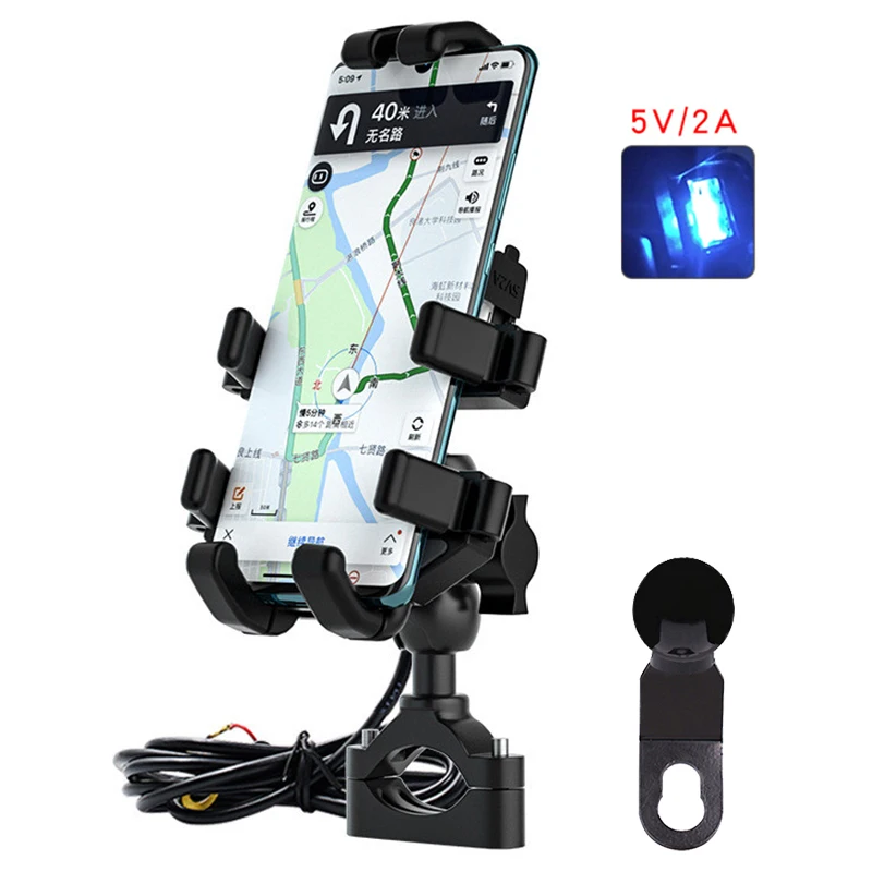 Multi-function 5V 2A motorcycle phone charger kit for 4-7' smartphone
