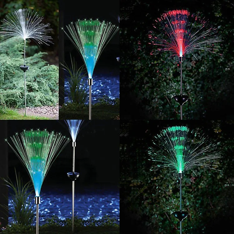 Outdoor Garden Decorations Lighting Copper Wire Micro 120 led Christmas Festival Solar Firework Light