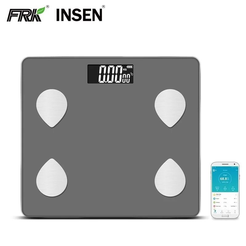 396lb Adult BMI Black ABS Analyzer BT Body Fat Weight Household Scales Wireless Percentage Calculator Scale