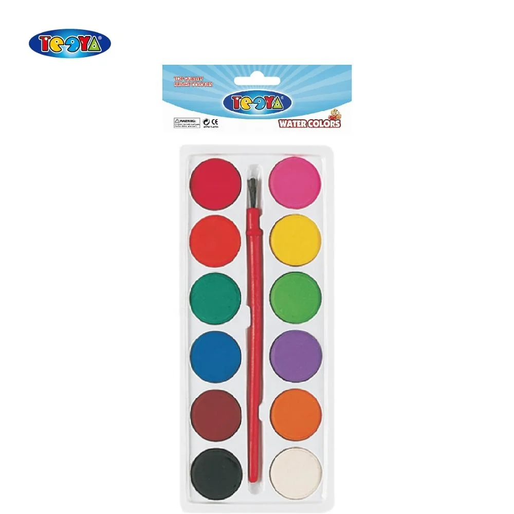 12 COLOR 21MM WATERCOLOR SET IN BLISTER PACKAGE