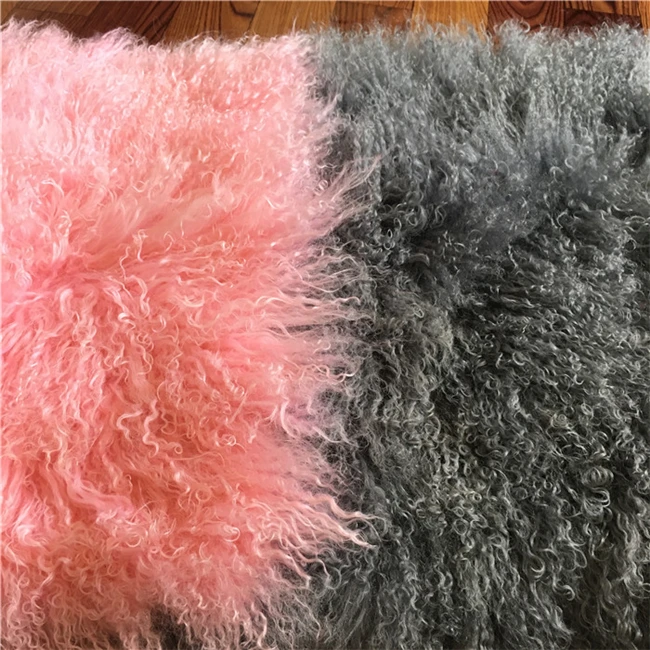 Новое оригинальное длинное шерстяное толстое монгольское козье одеяло бросает тарелку из натурального тибетского меха