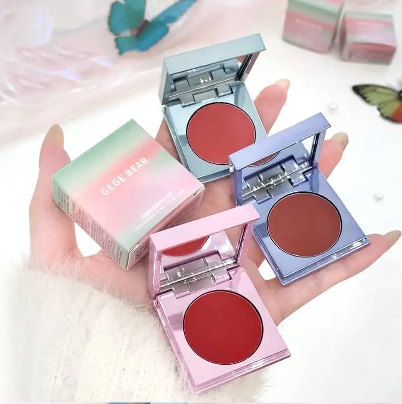 Wholesale high quality lip and cheek Blush Mud Velvet Super Matte Blush Cream Waterproof Moisten Smooth Makeup Blush palette