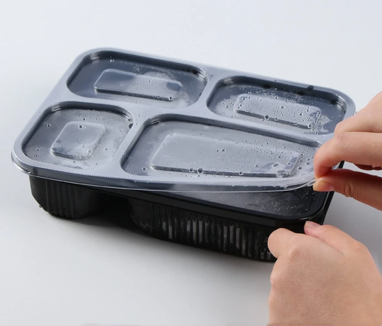 Поставщик фабрики упаковка для пищевых продуктов 4 отсека пластиковые Ланч-боксы готовые контейнеры производитель