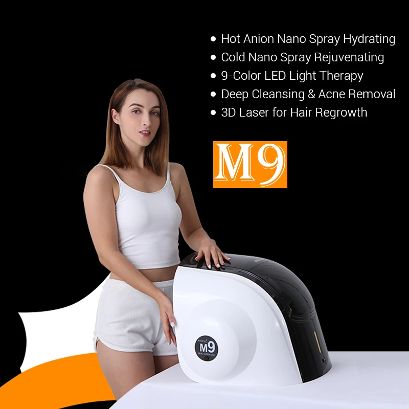 Photon Lamp Hair Regrowth Machine 9-Color LED Light Therapy Beauty Machine M9 Facial Beauty Machine