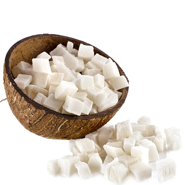 100% Natural Dehydrated dried Coconut Slice, Dice Premium Quality From Thailand
