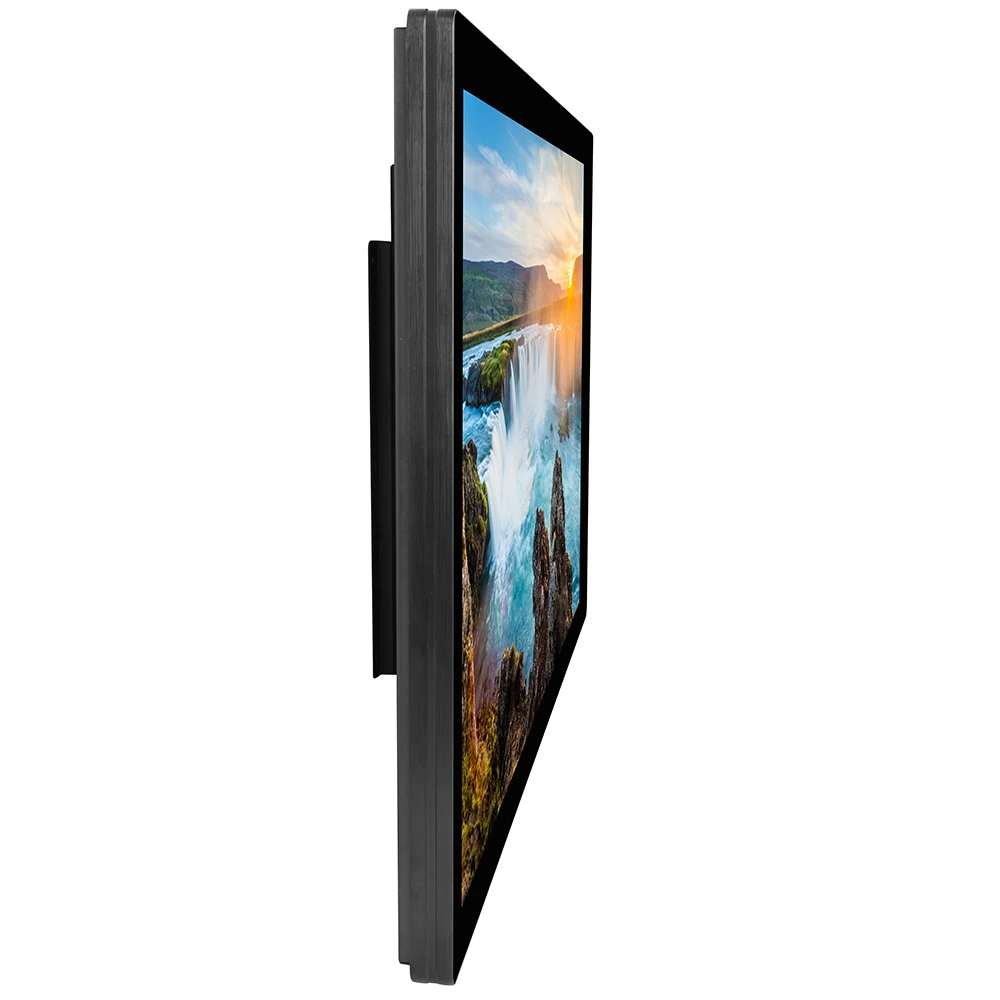Front panel ip65 wall mounted capacitive touch screen monitor 21.5inch 16:9 industrial lcd monitor