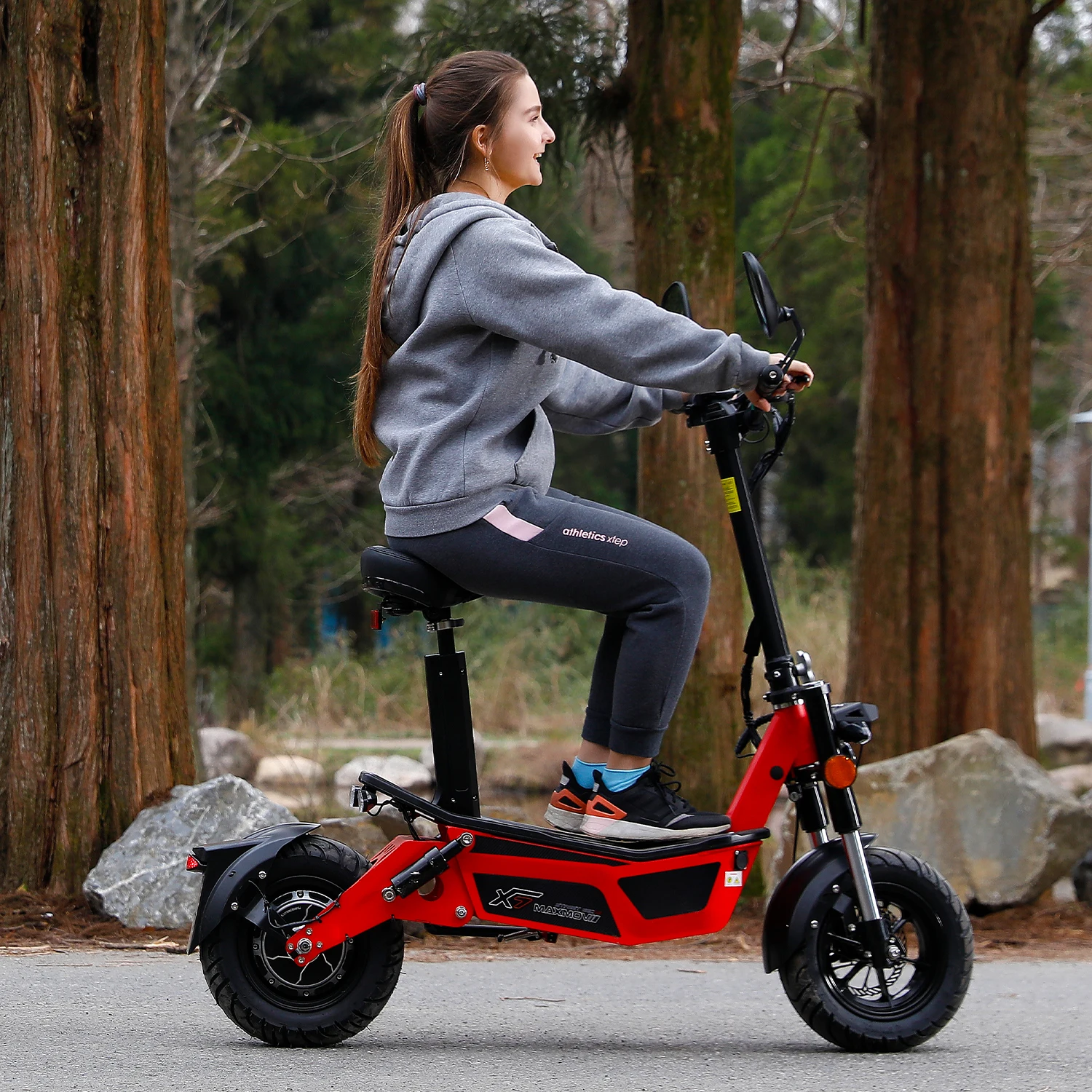 Foldable Electric Motorcycle Scooter 52V 18 2AH 2000W Max Black Motor Power Battery Time Charging Tutu Color Double Brake Origin