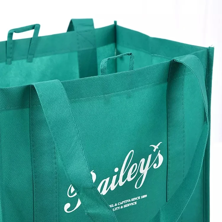 Eco Friendly Reusable Custom Logo Non Woven Heavy Duty Grocery Tote Shopping Bag