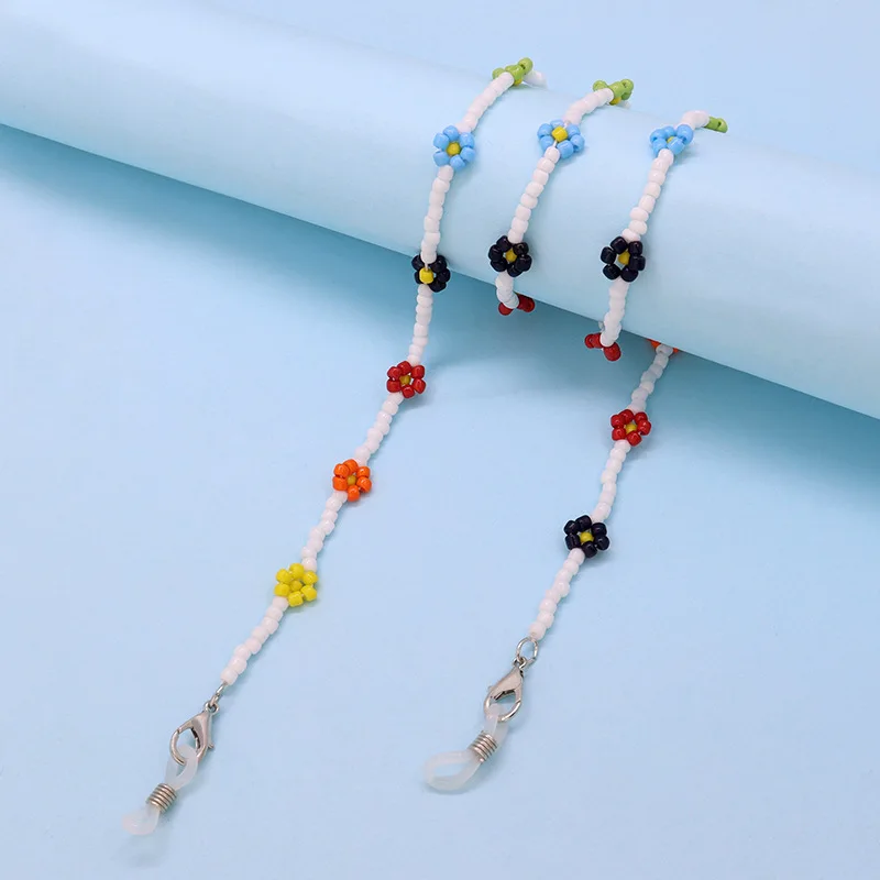 Цепочка для очков с маргаритками женская персонализированная Милая Маскировочная цепочка ручной работы бисером новый