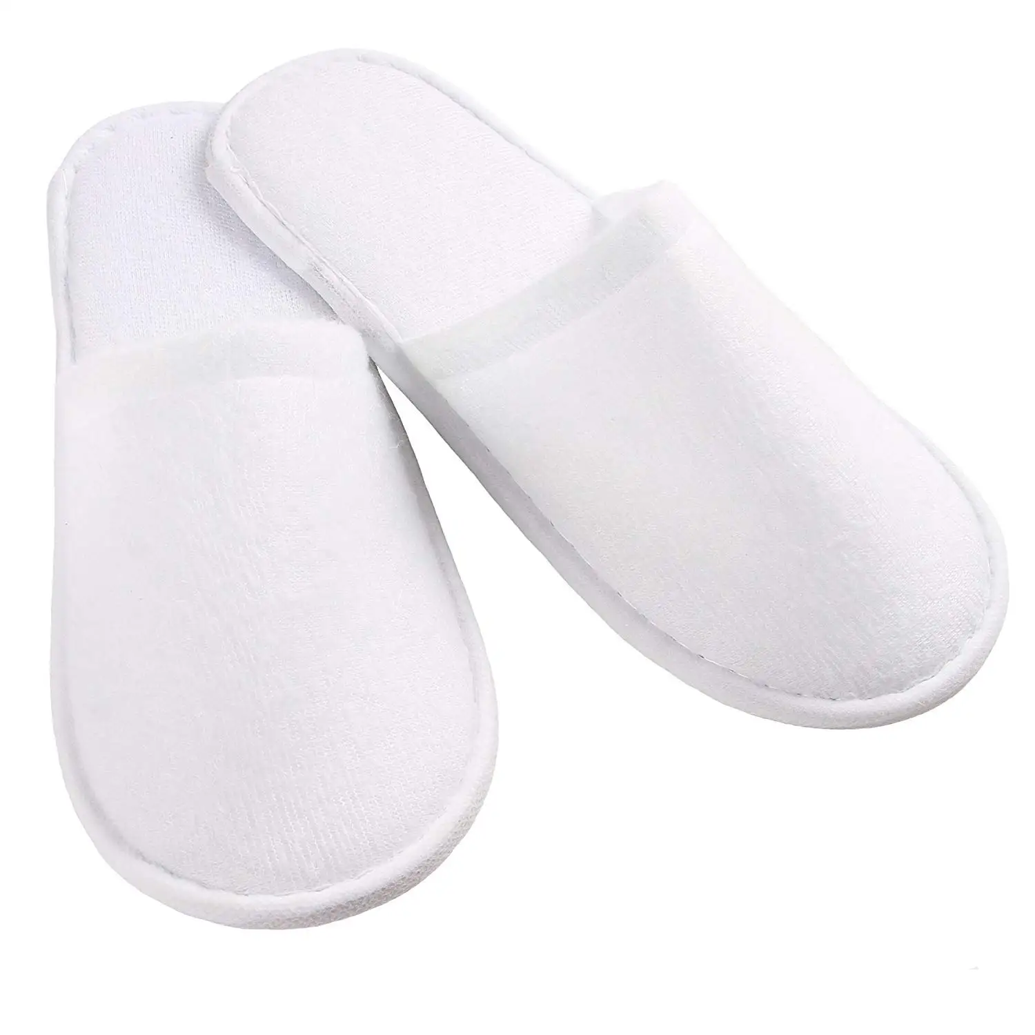 High end 100% cotton closed toe hotel terry towel disposable slipper