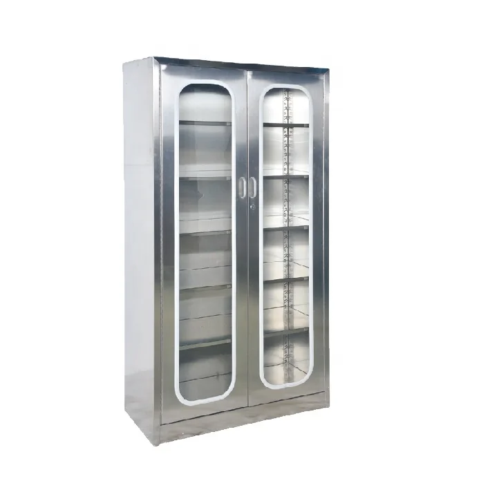 Medica Cabinet Hospital Medicine Storage Cupboard Hospital Furniture Multi-function Stainless Steel Instrument Cabinet