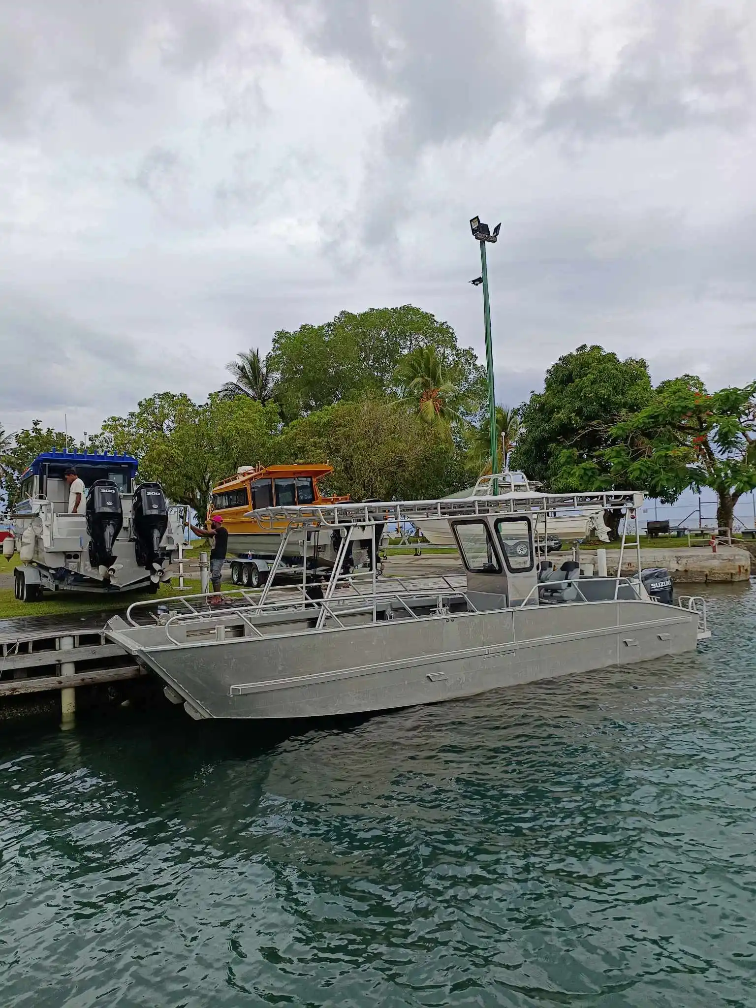 30ft 9x3m aluminum work diving boat alloy cargo barge landing craft for sale