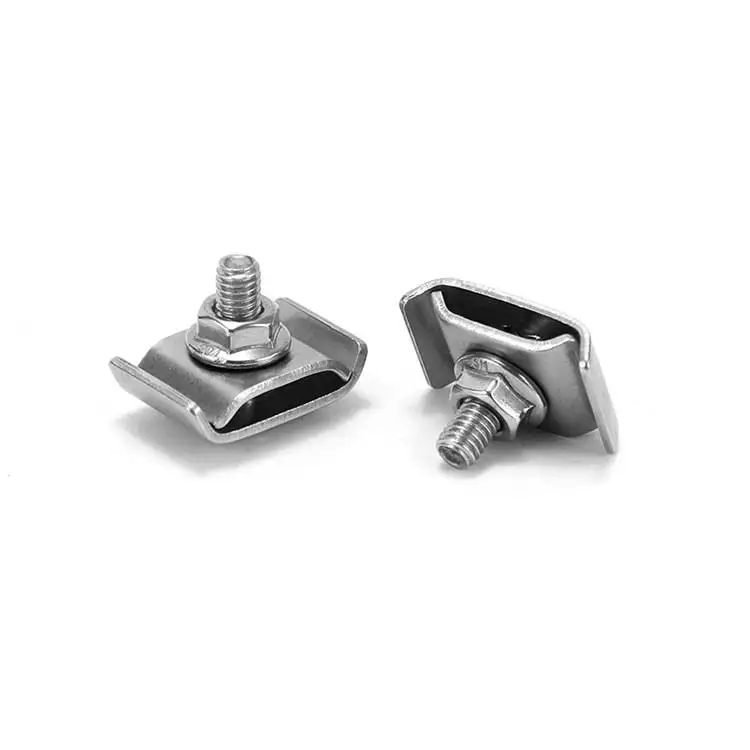 Stainless steel 304  lock buckle connection   bridge accessories  solar  accessories For Wire Mesh Cable Tray Cable Joint