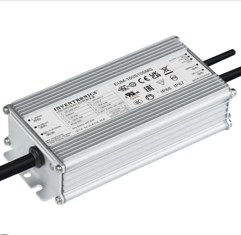 Original Inventronics led driver 100W Dimming 0-10V Programmable IP66/IP67  inventronics EUM Series dimmable led driver