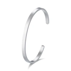 Stainless Steel Jewelry Customizable inspirational letters cuffs engraved bracelet lead free bracelet