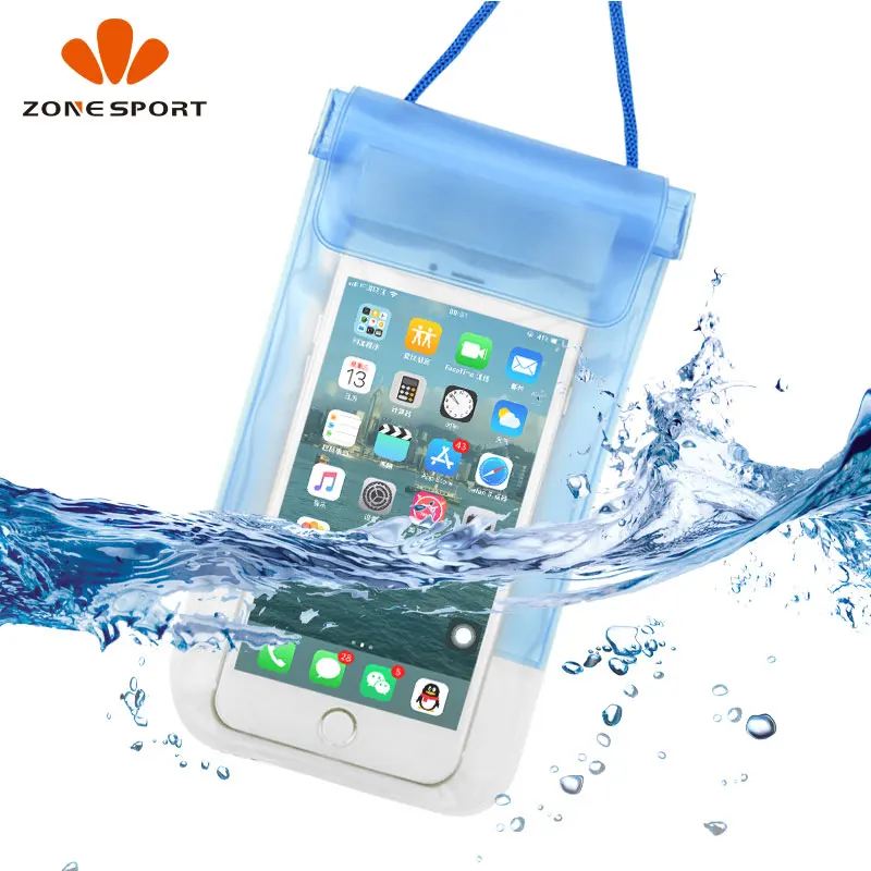 Factory Directly Sale Dustproof Mobile Phone Pouch Case Cheap Touch-screen Waterproof Phone Bag with Neck Strap