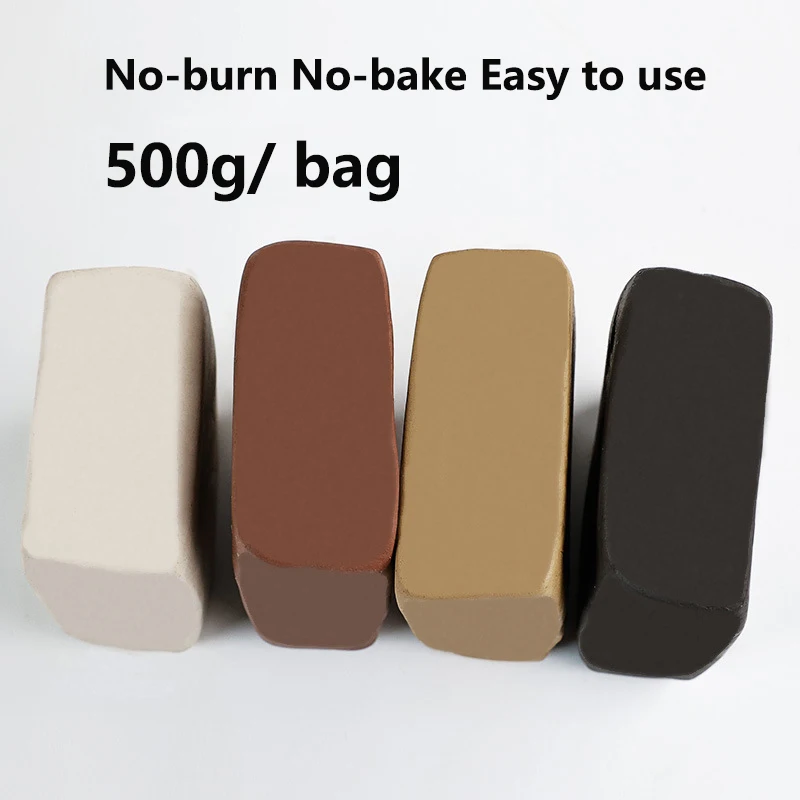 Bview Art Polymer clay DIY porcelain clay sculpture clay 500g children pottery machine hand pottery no bake high white mud