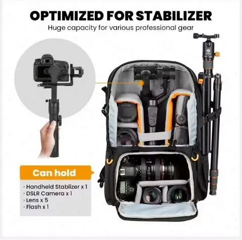 Free Sample Camera Backpack Bag Professional Camera Waterproof Camera Case Compatible for Sony Canon