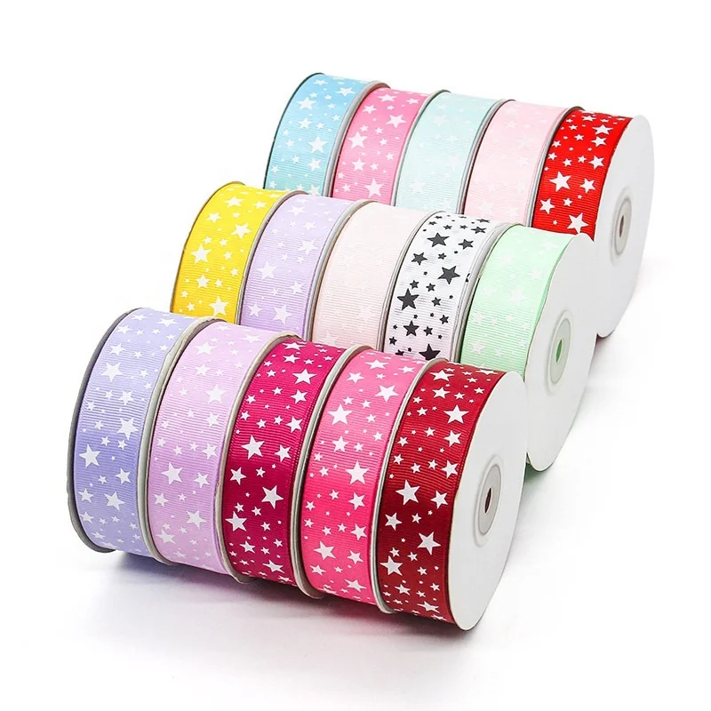 XJH 2.5cm Custom Printed 50 Yards/roll Ribbons for Wedding Party Decorative Gift Cake Box Wrapping DIY Handmade Crafts