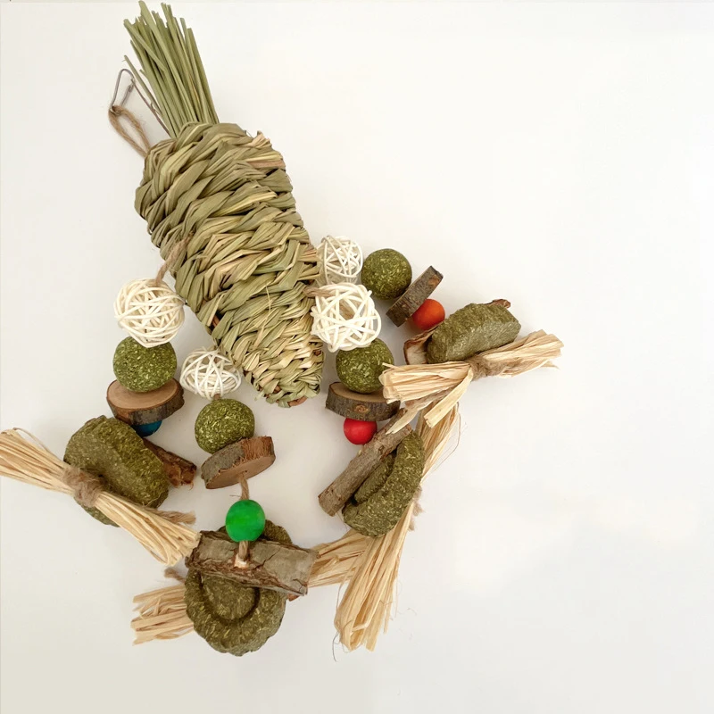 carrot woven chew grass balls toy Chew for Rabbits Durable Teething Play Ball Small Animals hamster Guinea Pig Hamster toy molar
