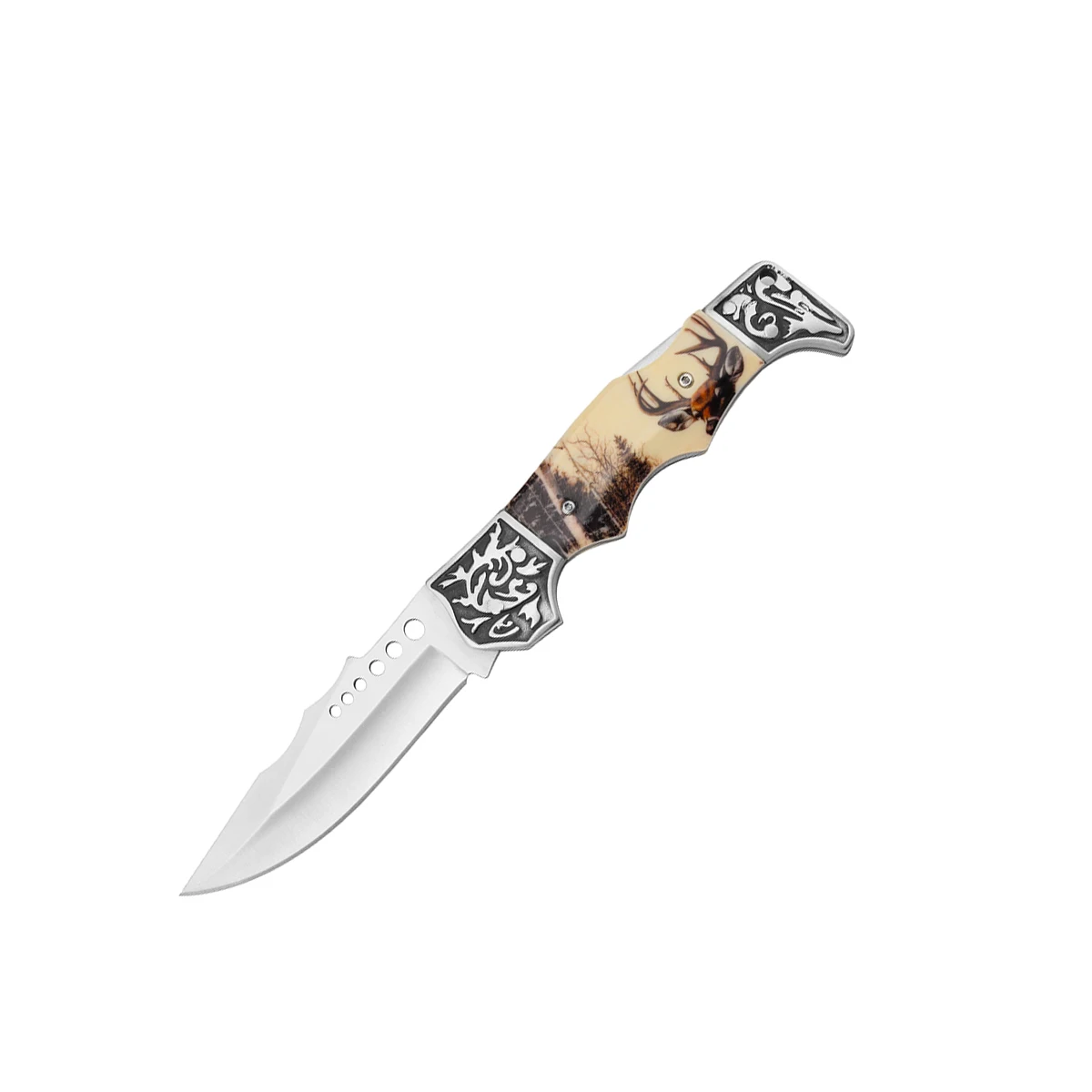 F246 Outdoor Survival Tools Steel Pocket Sanding Knife Hunting Blade For Cmaping