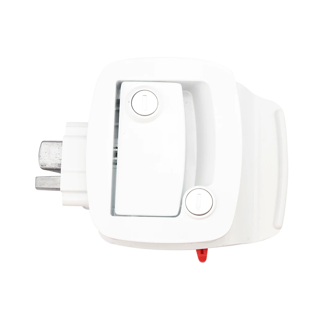 RV Camper Motorhome Trailer Door Lock Manual Type with Accessories,White