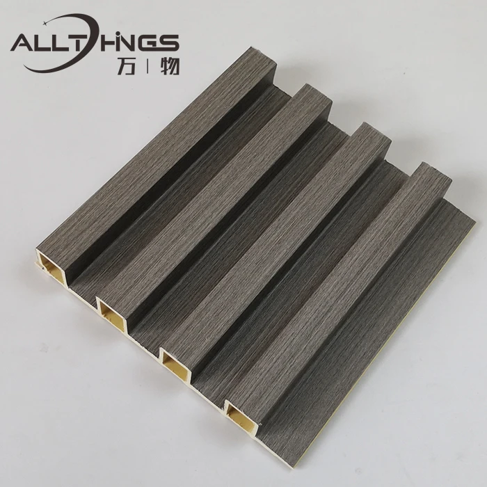 Durable WPC wooden grain indoor Decor Cladding modern fluted Board Bamboo Fibre wpc Wall Panels
