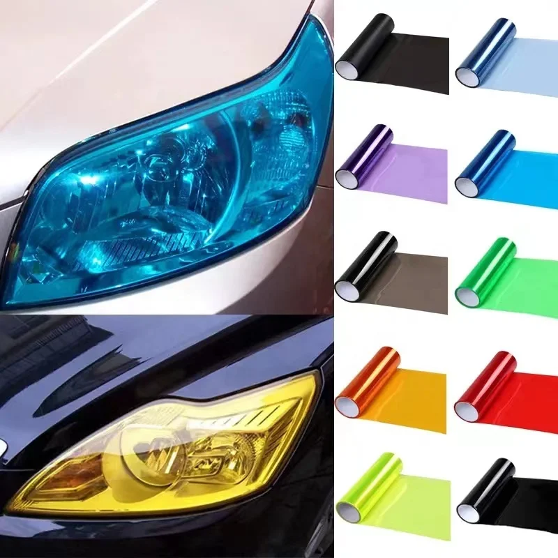 30CM x10M Headlight Taillight Tint Protection Film Car Lamp Vinyl Chameleon Headlight Tint Film