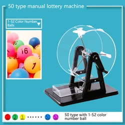 Large Bingo Lottery Machine Set Manual Bingo Game Machine Selection Balls Lottery Games