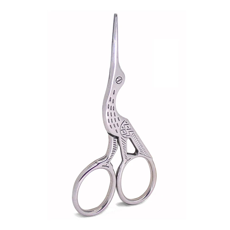 FOCSTAR Gold Rose Gold Small Crane Bird Stork Scissors Sewing Embroidery Tailor Dressmaker Scissors Shears (BT8023)