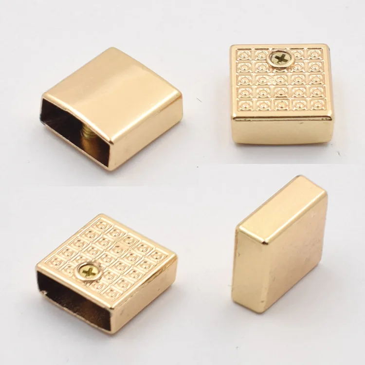 Handbags, luggage hardware accessories, female bags decoration zinc alloy square pull tail square metal tail clip buckle