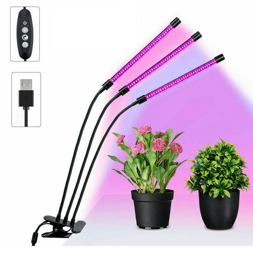 Travor 4 heads grow light lamp stand led plant tree growth light intelligent plant growth table lamp uv for indoor plants grow