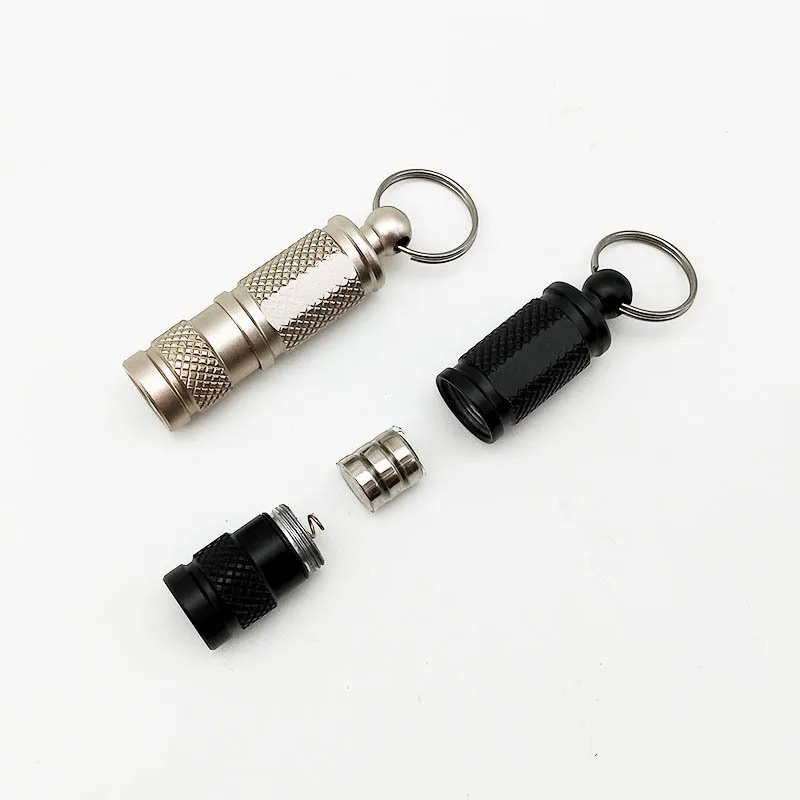 COG Promotional Advertising Logo Projector Metal Aluminium Mini Led Flashlight With Keychain