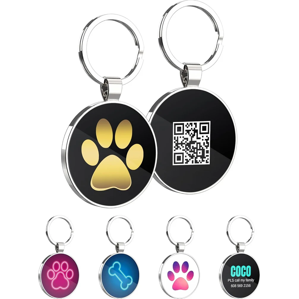 Manufacturer Custom Logo Metal Id Nfc Qr Code Dog Name Tag Pet Tag With Qr Code