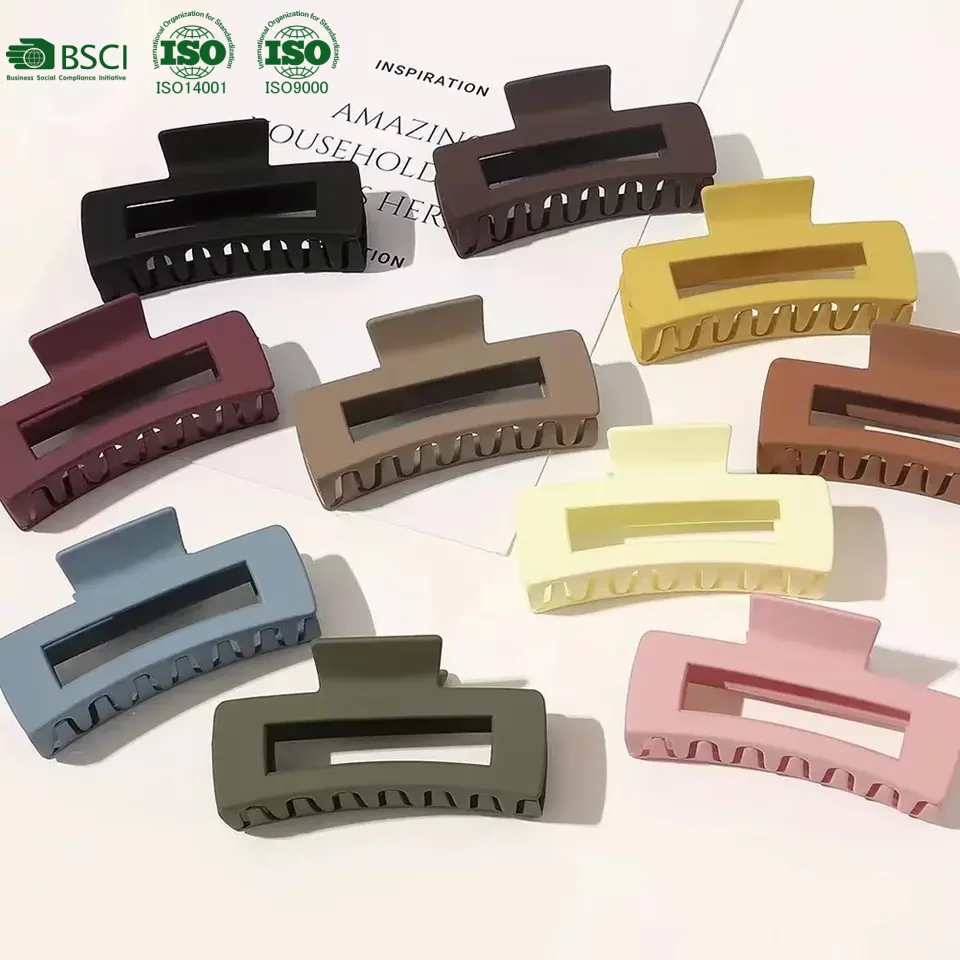 Korean Women Girls Plastic Hair Claws Hair Clips Headwear Large Size Hairpin Crab Barrette Fashion Ornament Hair Accessories