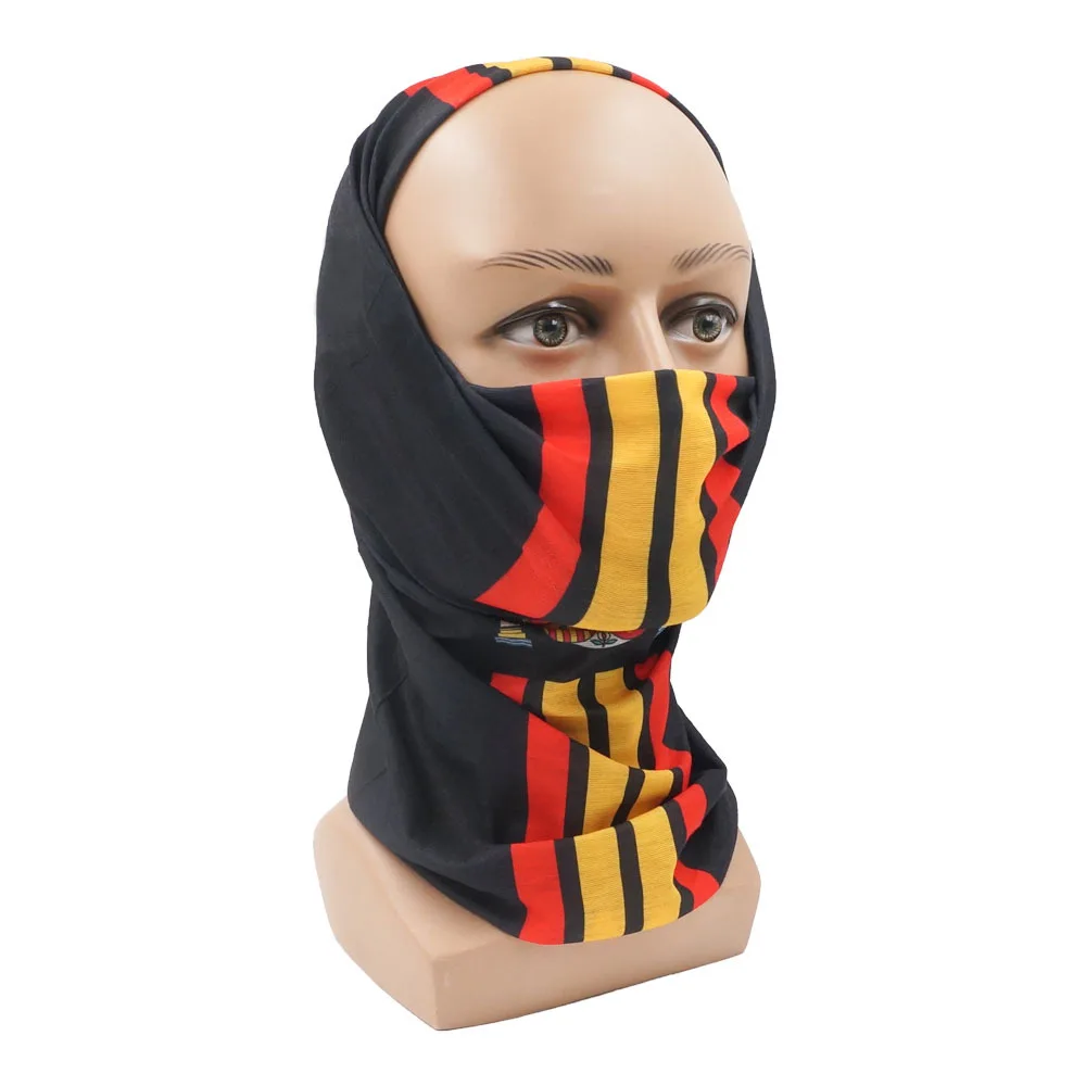 Spain Flag Scarves Polyester Microfiber Neck Gaiter Spanish National Flags Seamless Bandana Headwear Catalonia Face Cover Shield