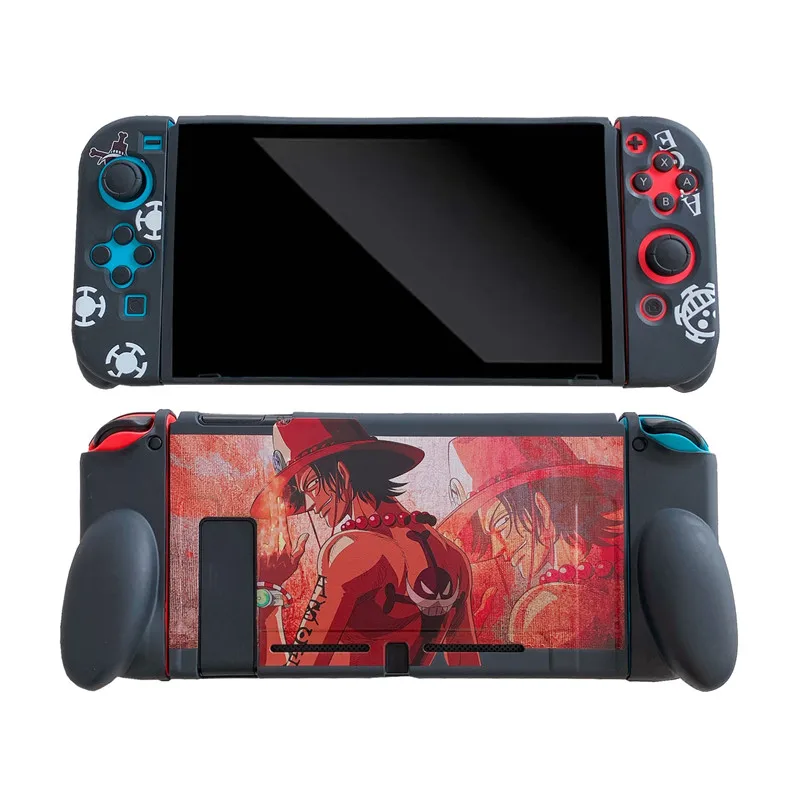 Factory Supply Split Type Cute Japanese Cartoon Anime Lovely Portags Ace Protective Cover for Nintendo Switch Controller Case