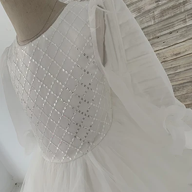 Сатиновое Тюлевое свадебное платье change -Ivory для девочек, платье подружки невесты для подростков с поясом цвета шампанского
